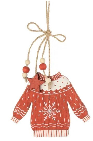 Christmas Sweater Ornament - red